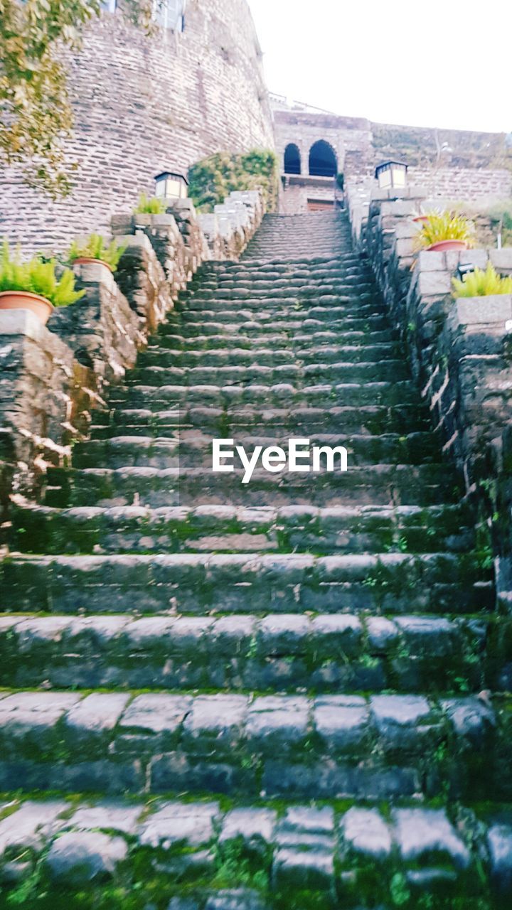 LOW ANGLE VIEW OF STEPS LEADING TO BUILDING