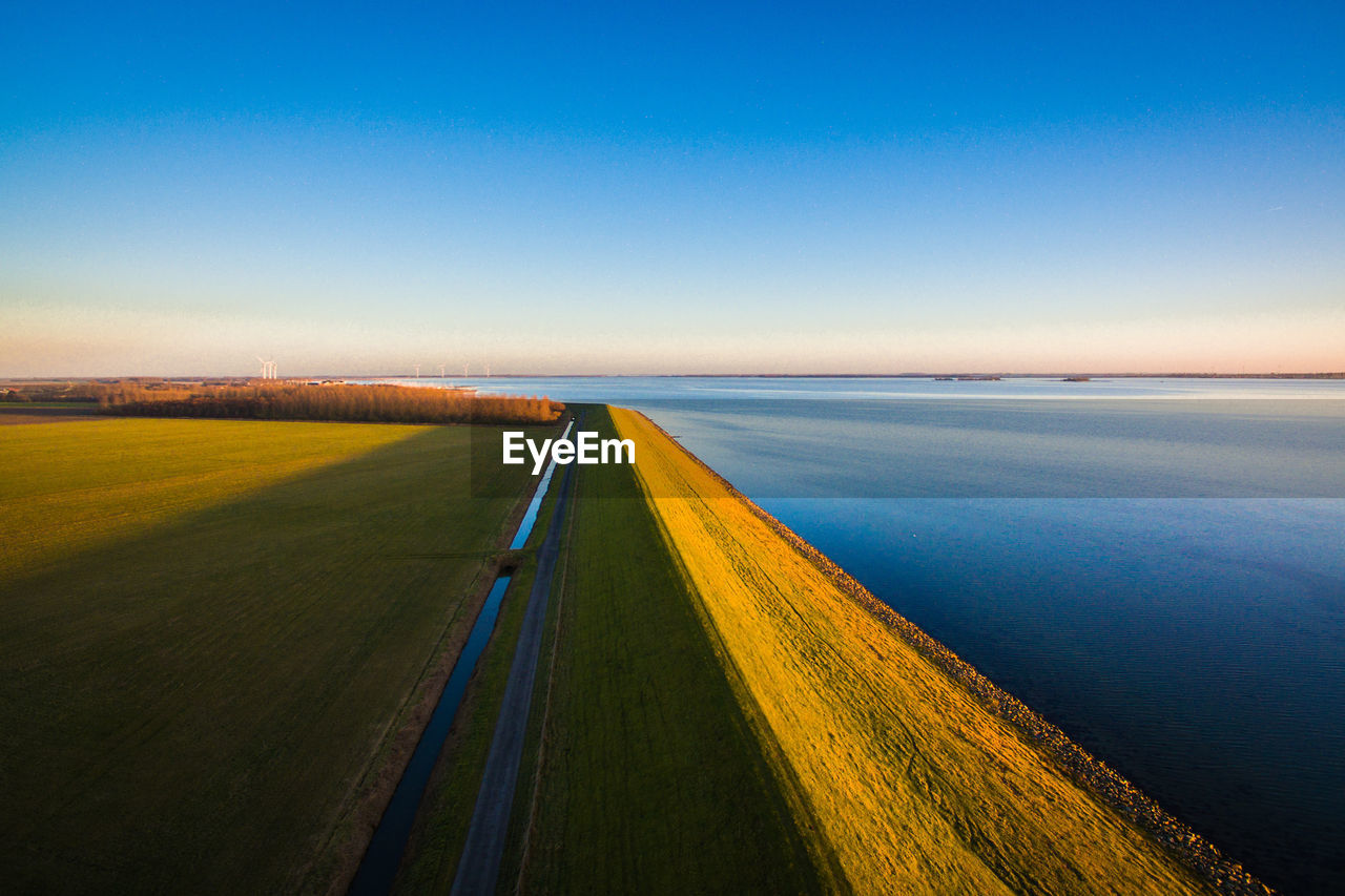 Panoramic view of highway against clear sky