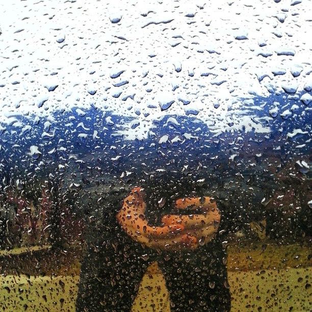 CLOSE-UP OF WATER DROPS ON WINDOW