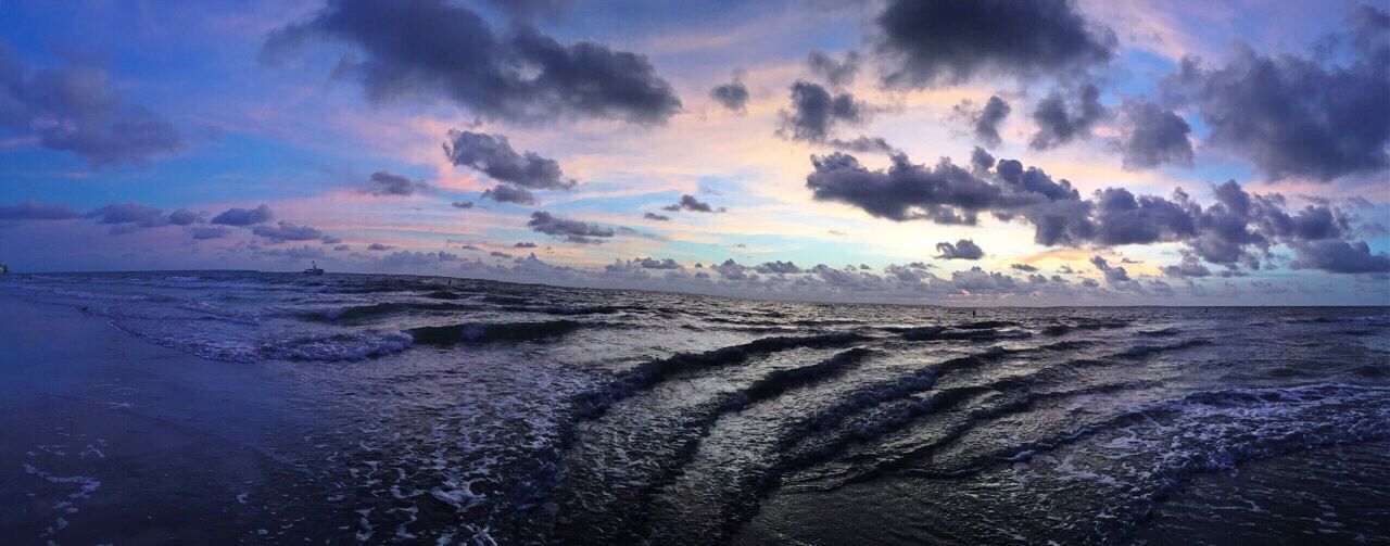 VIEW OF SEA AGAINST CLOUDY SKY