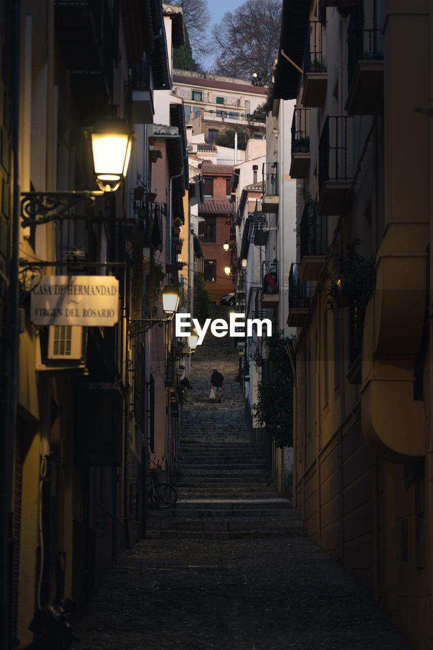 Street amidst buildings in town