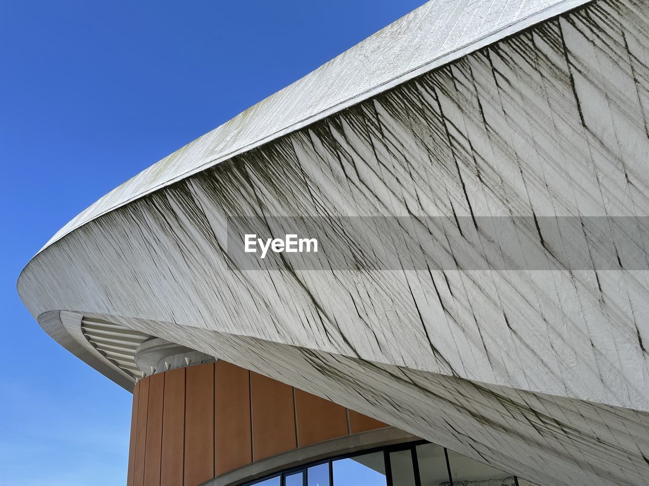 Curved roof and window of the haus der kulturen der welt building, berlin