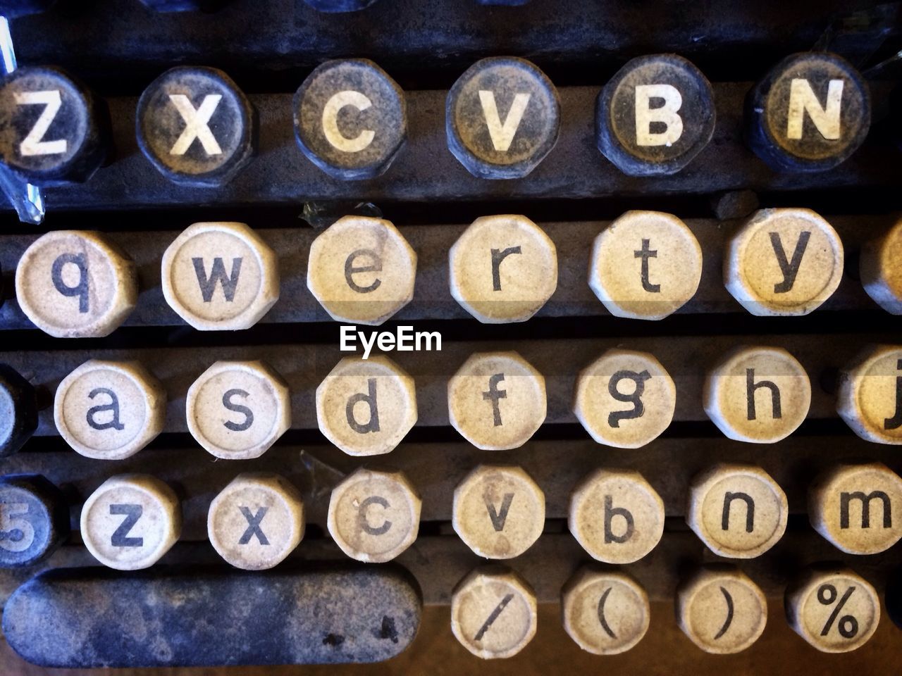 Detail shot of typewriter