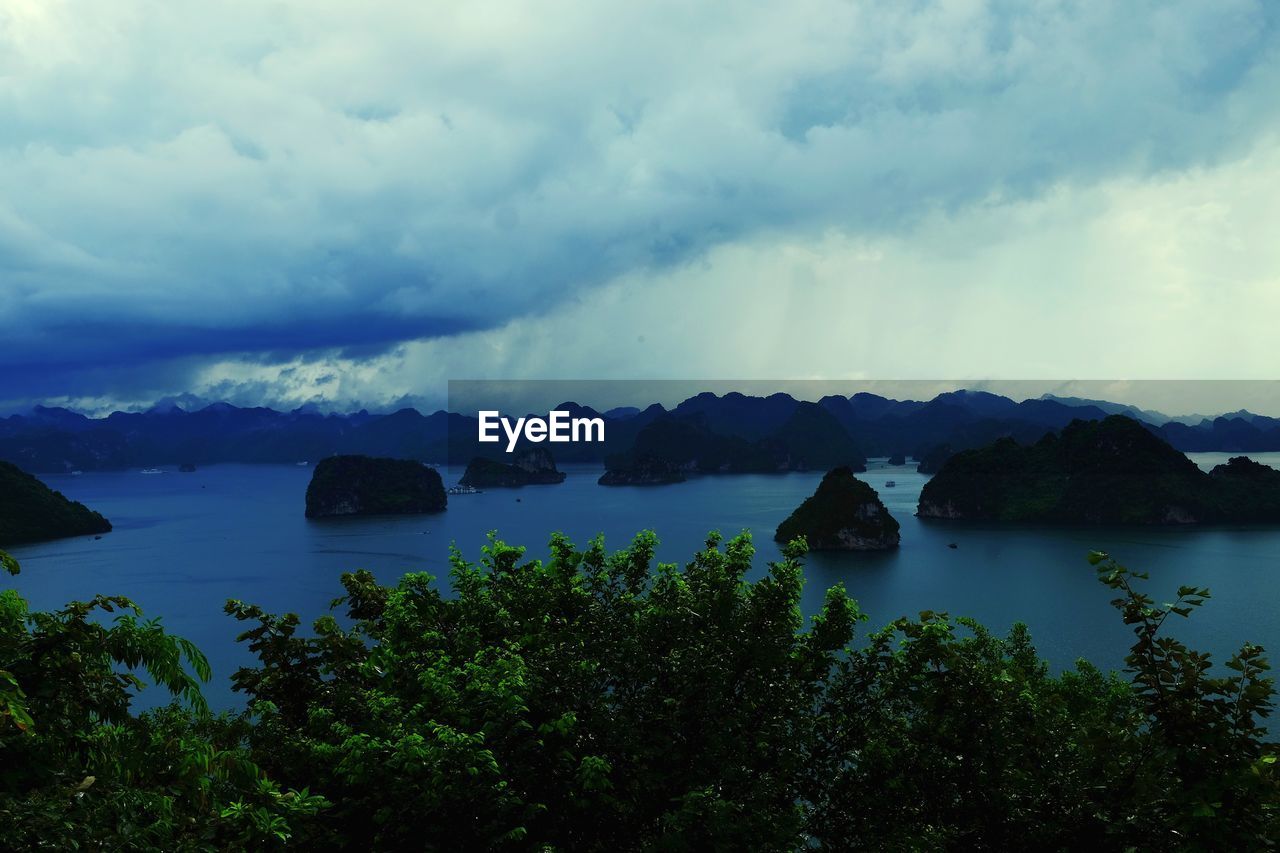 SCENIC VIEW OF LAKE BY TREES AGAINST SKY