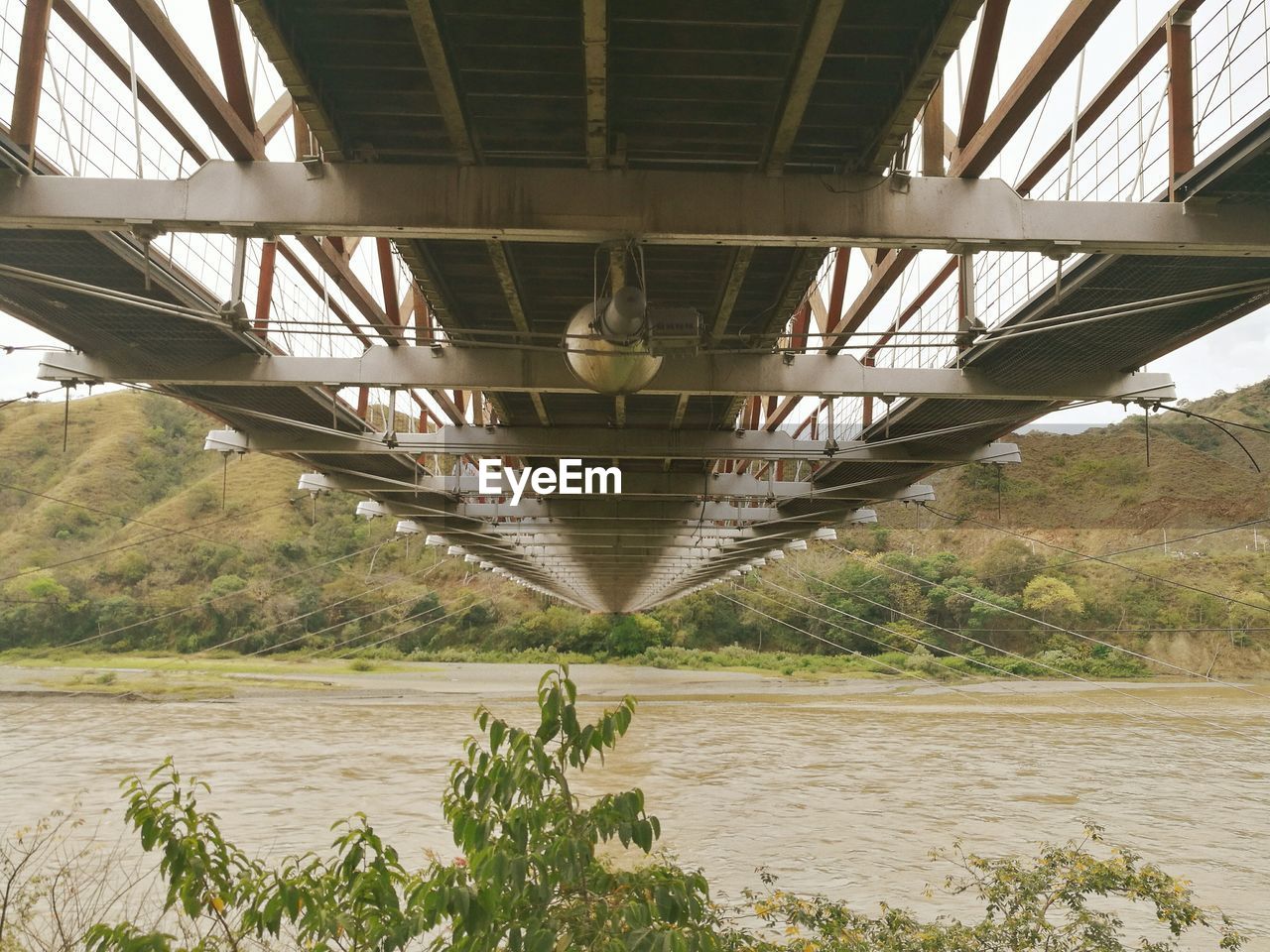 Low angle view of bridge over river