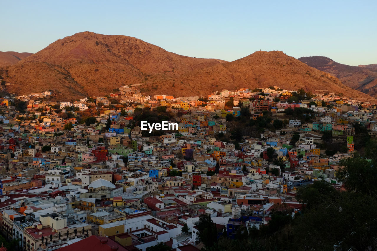 High angle view of townscape