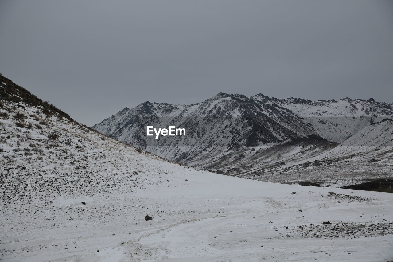 SCENIC VIEW OF MOUNTAIN RANGE AGAINST CLEAR SKY