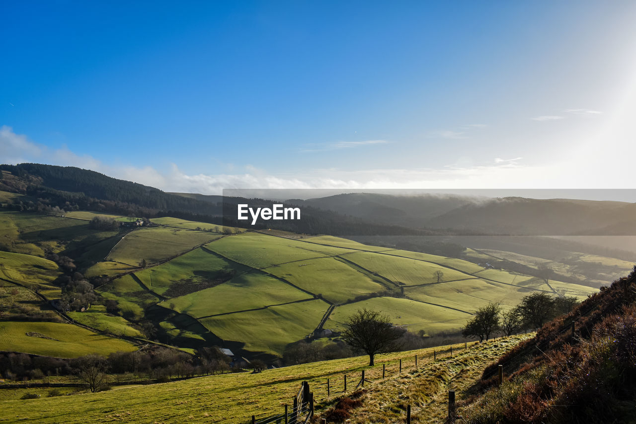 scenic view of landscape against clear sky