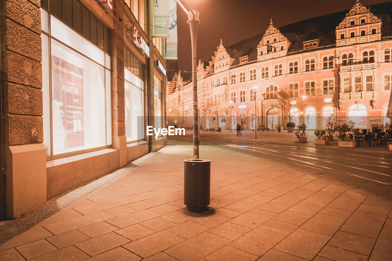 VIEW OF STREET AT NIGHT