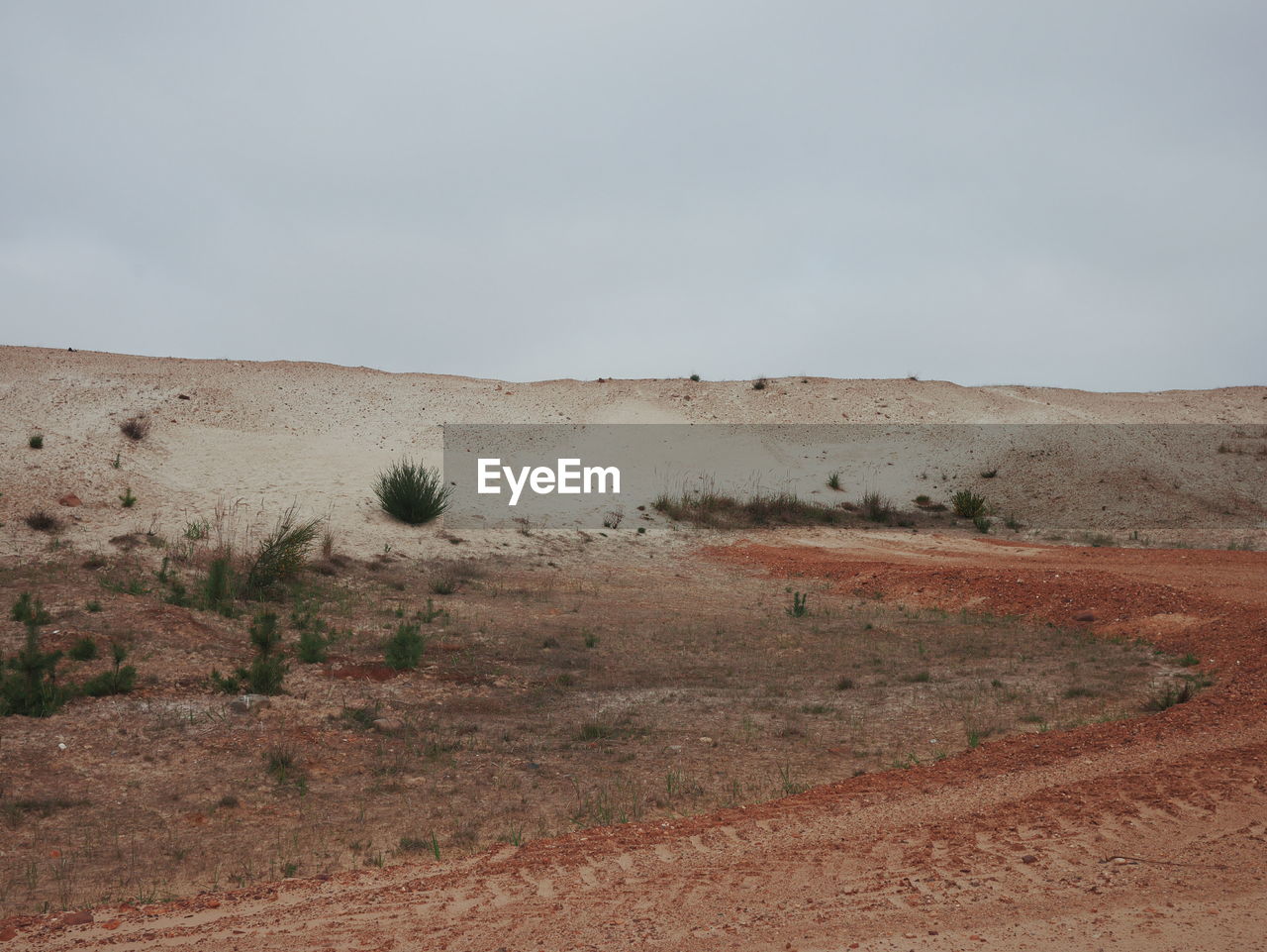 Scenic view of desert against sky