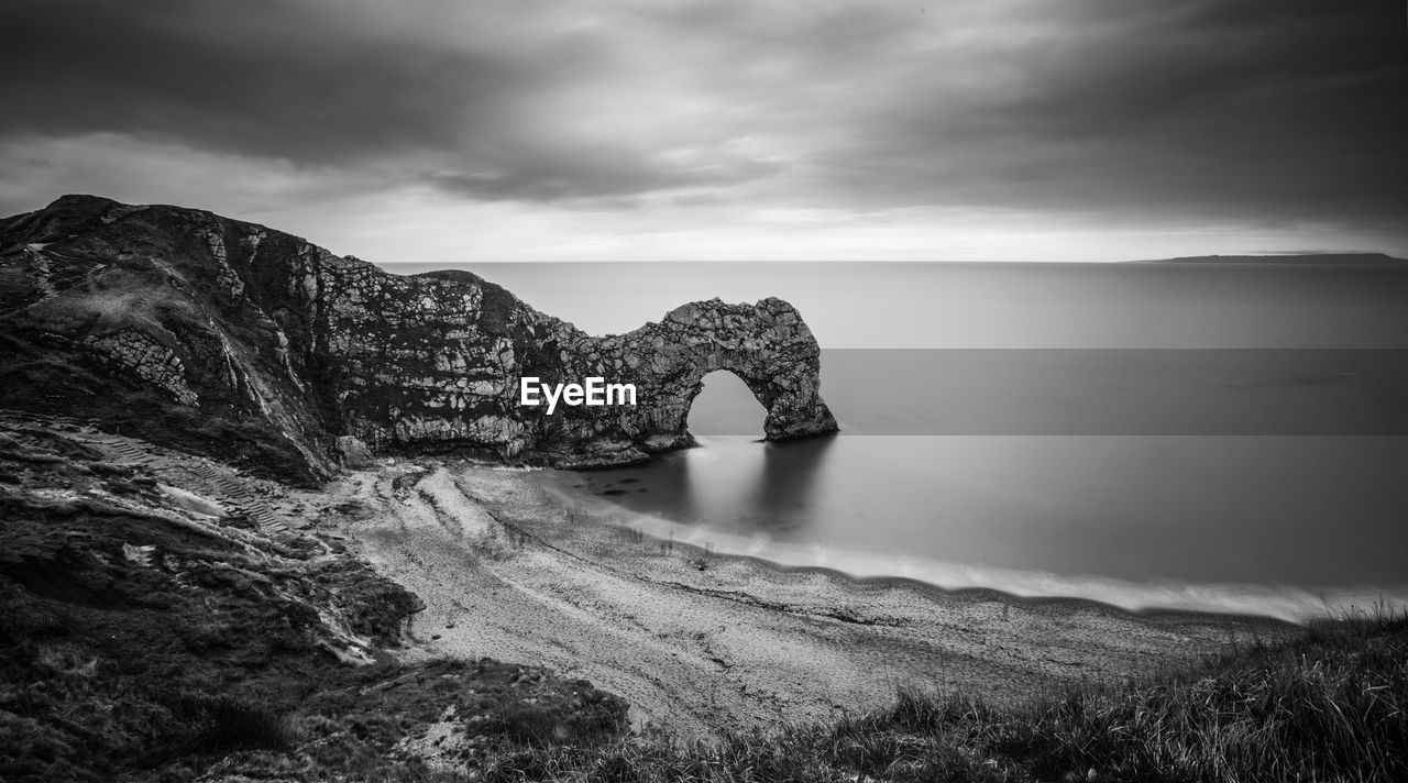 SCENIC VIEW OF SEA AND BEACH AGAINST SKY