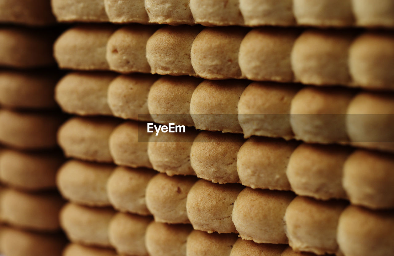 Full frame image of biscuits