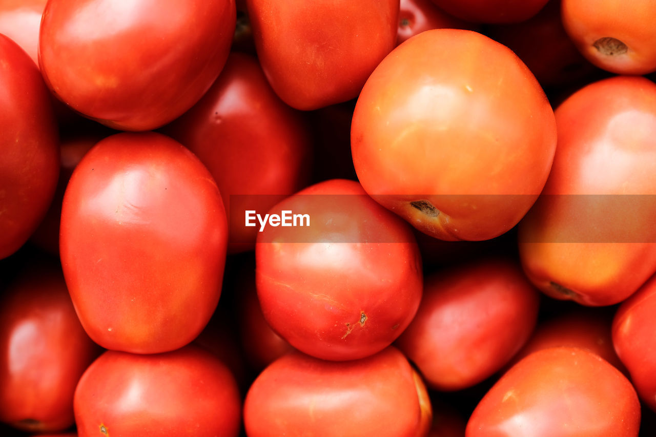 FULL FRAME SHOT OF TOMATOES FOR SALE