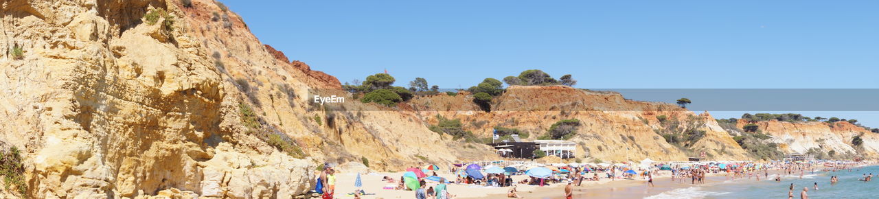 People enjoying at beach