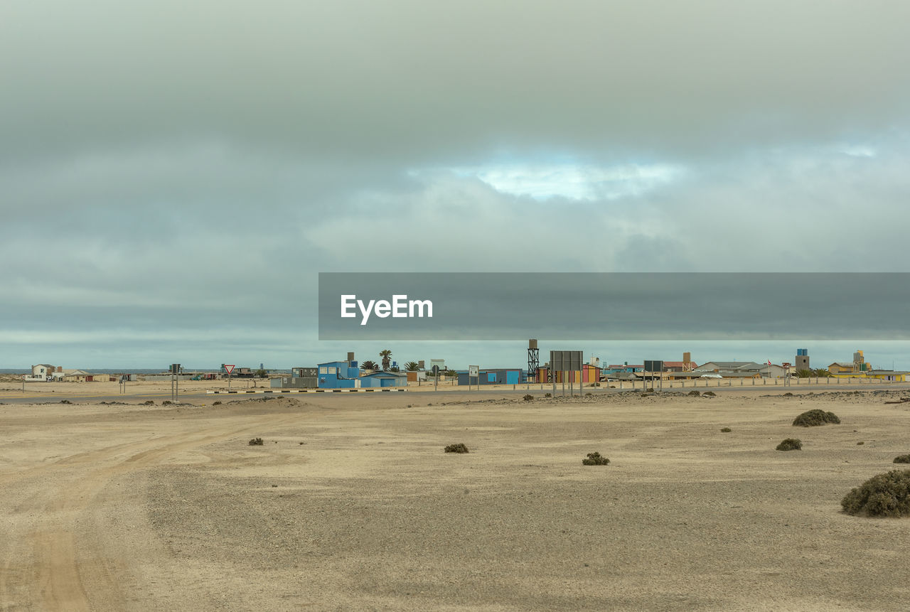 View of the holiday resort wlotzkasbaken in the north of swakopmund, namibia