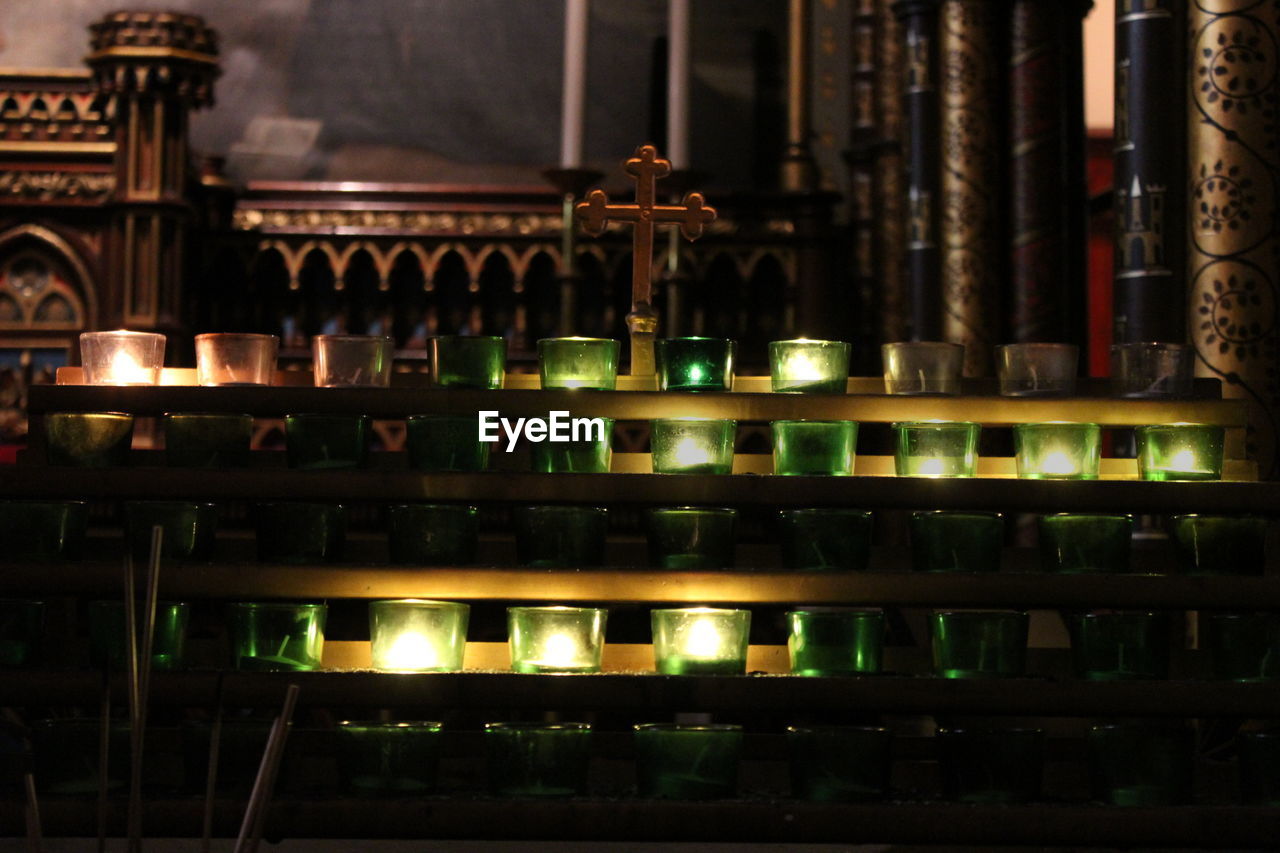 VIEW OF ILLUMINATED STAGE