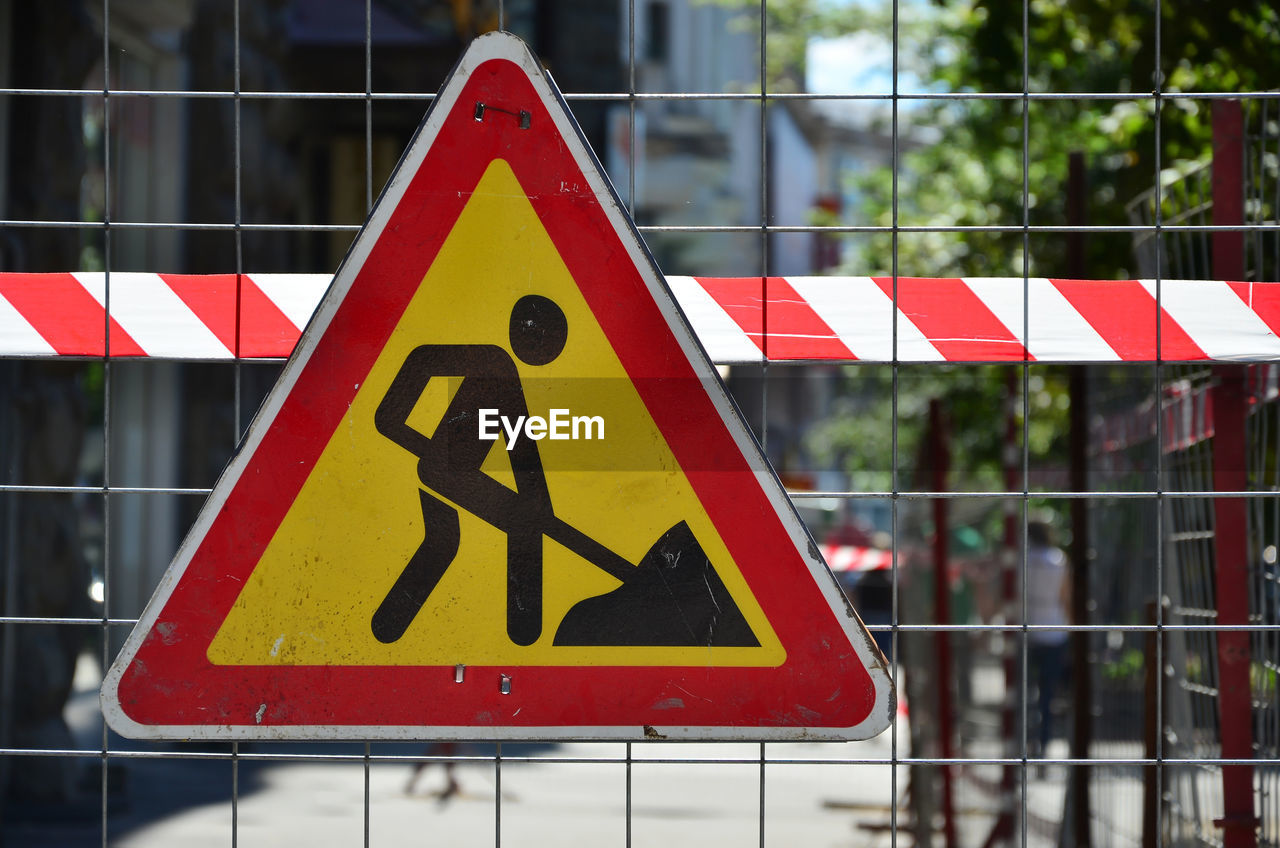 Close-up of road sign 