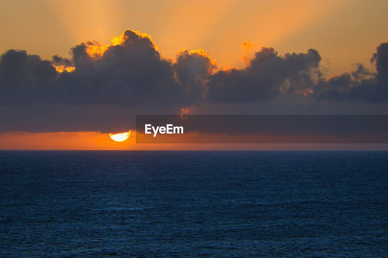 Sunset over atlantic ocean