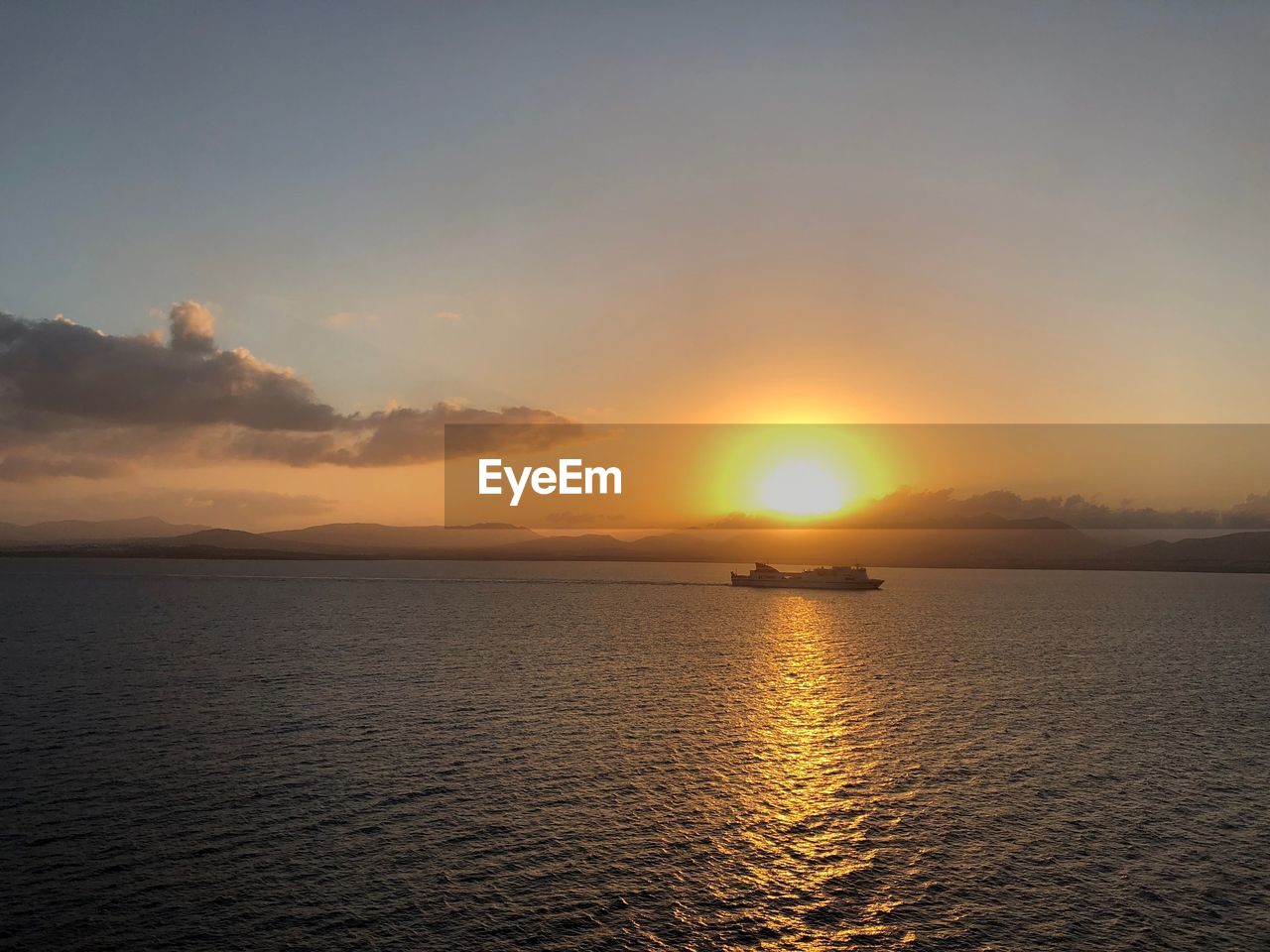 SCENIC VIEW OF SEA DURING SUNSET