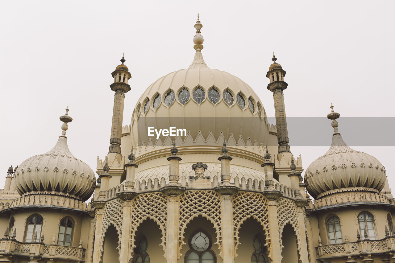 Low angle view of royal pavilion against clear sky