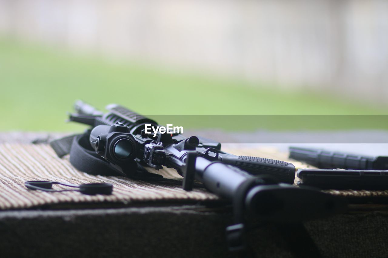 Close-up of sniper