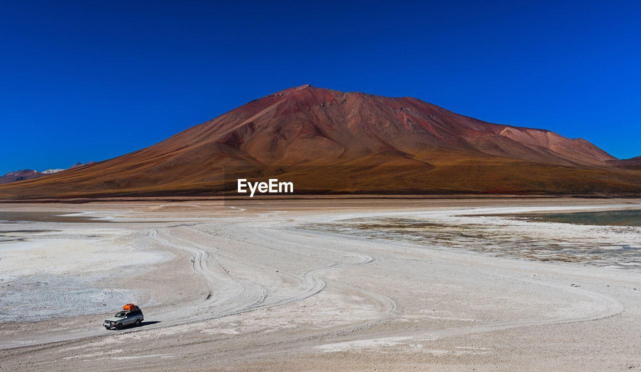 Scenic view of a bolivian salt desert