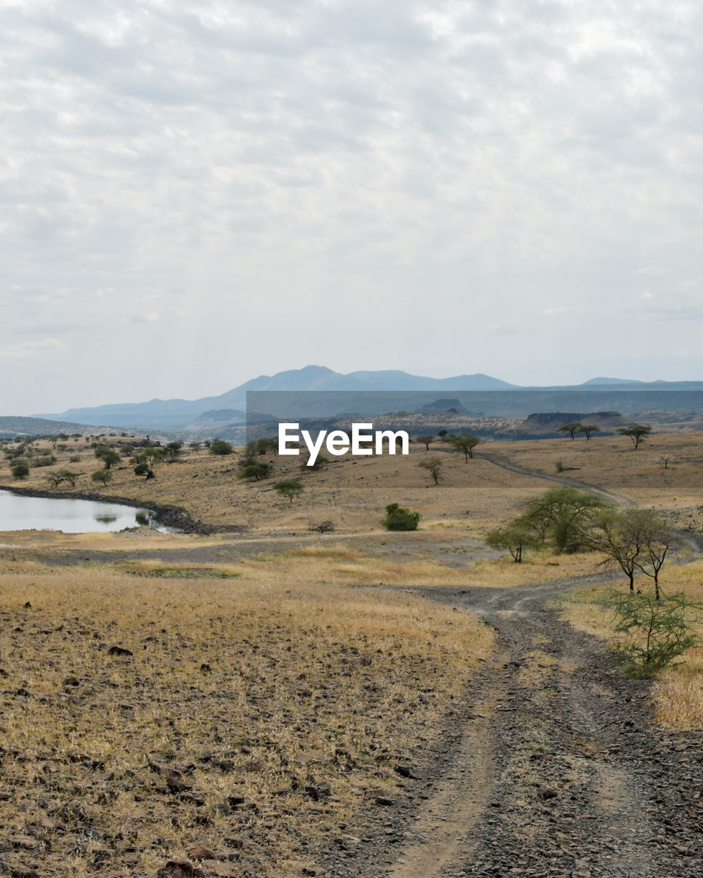 Scenic view of landscape against sky, magadi, rift valley, kenya 