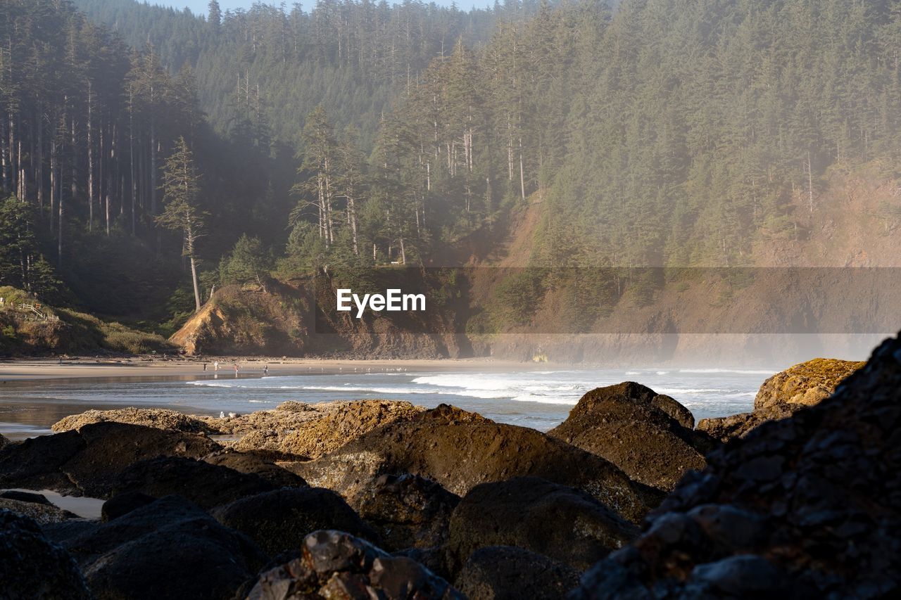 SCENIC VIEW OF SEA AND ROCKS