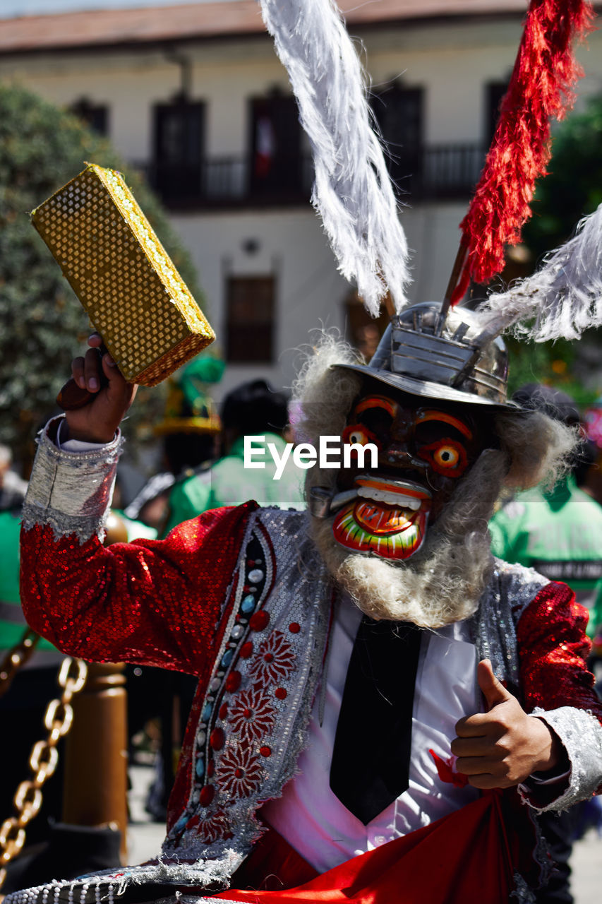 rear view of woman wearing mask