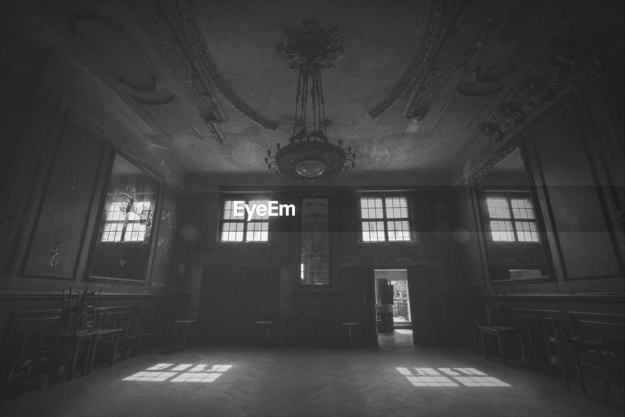 Interior of empty hall