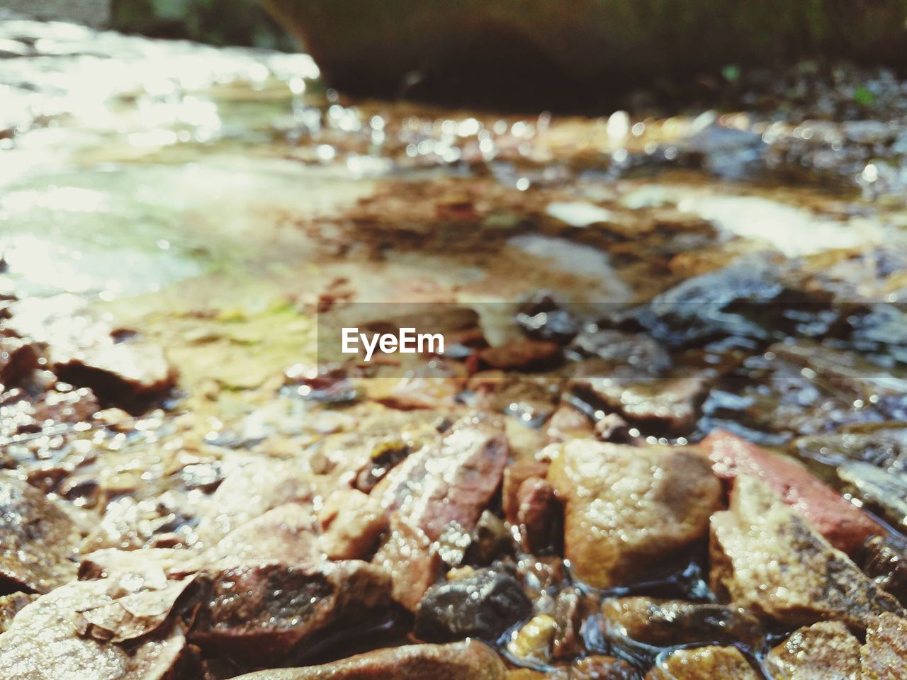 CLOSE-UP OF WATER FLOWING IN CONTAINER