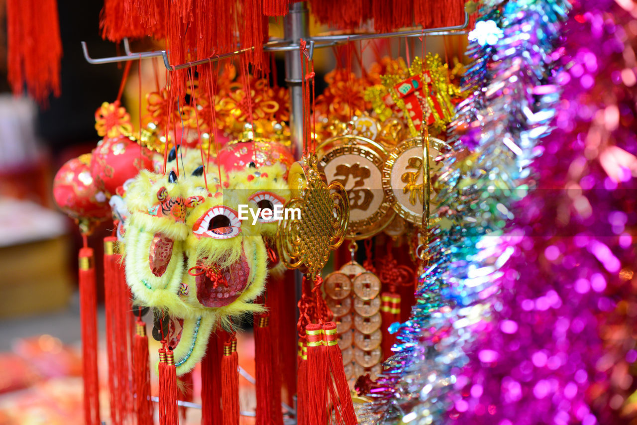 Decorations for sale in market