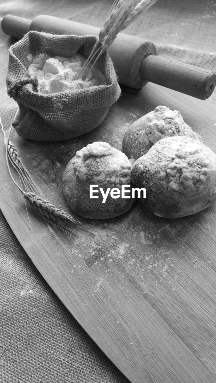 Close-up of bread on table