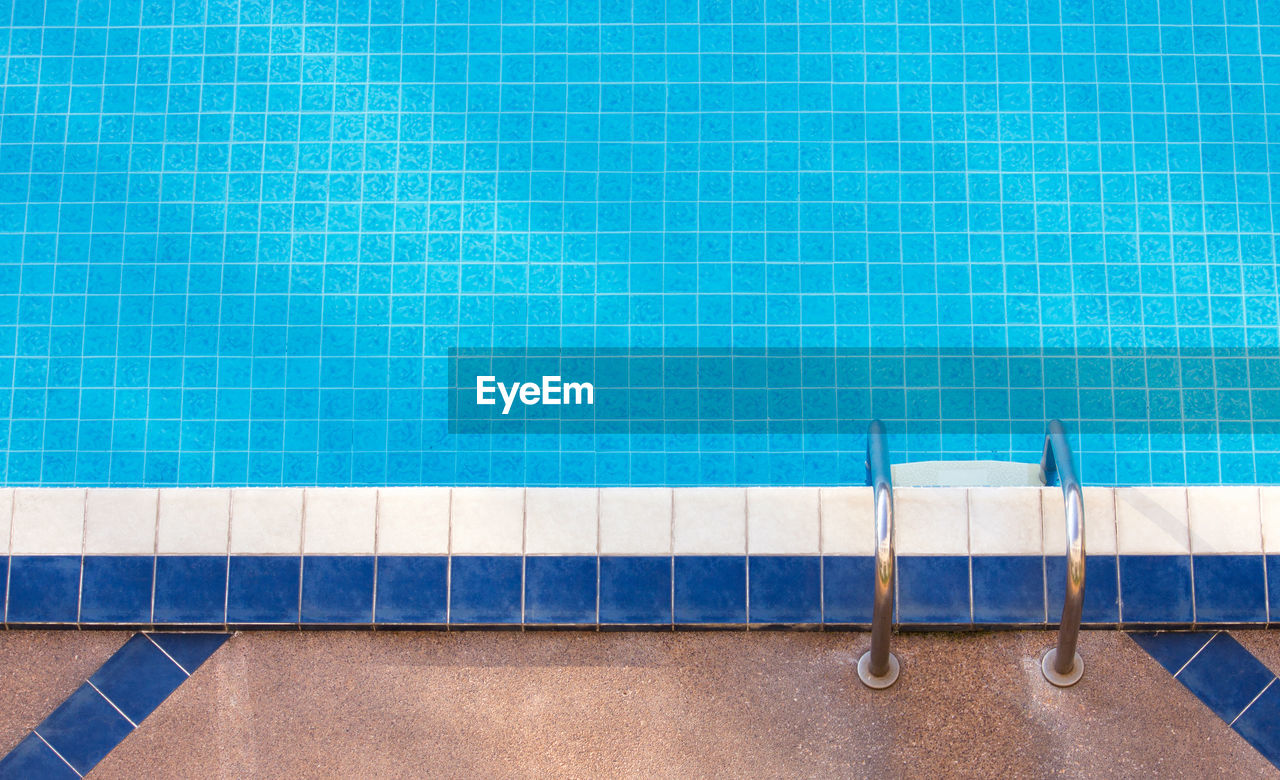 High angle view of swimming pool