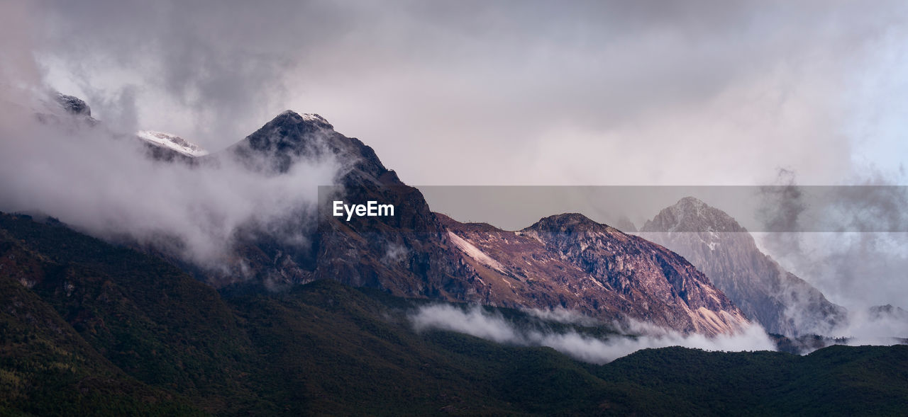 Scenic view of mountain against sky