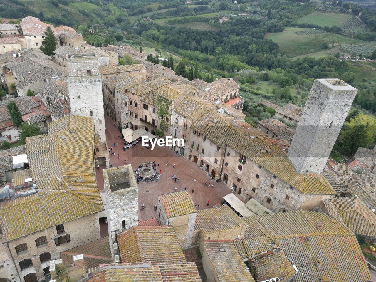 HIGH ANGLE VIEW OF RUINS