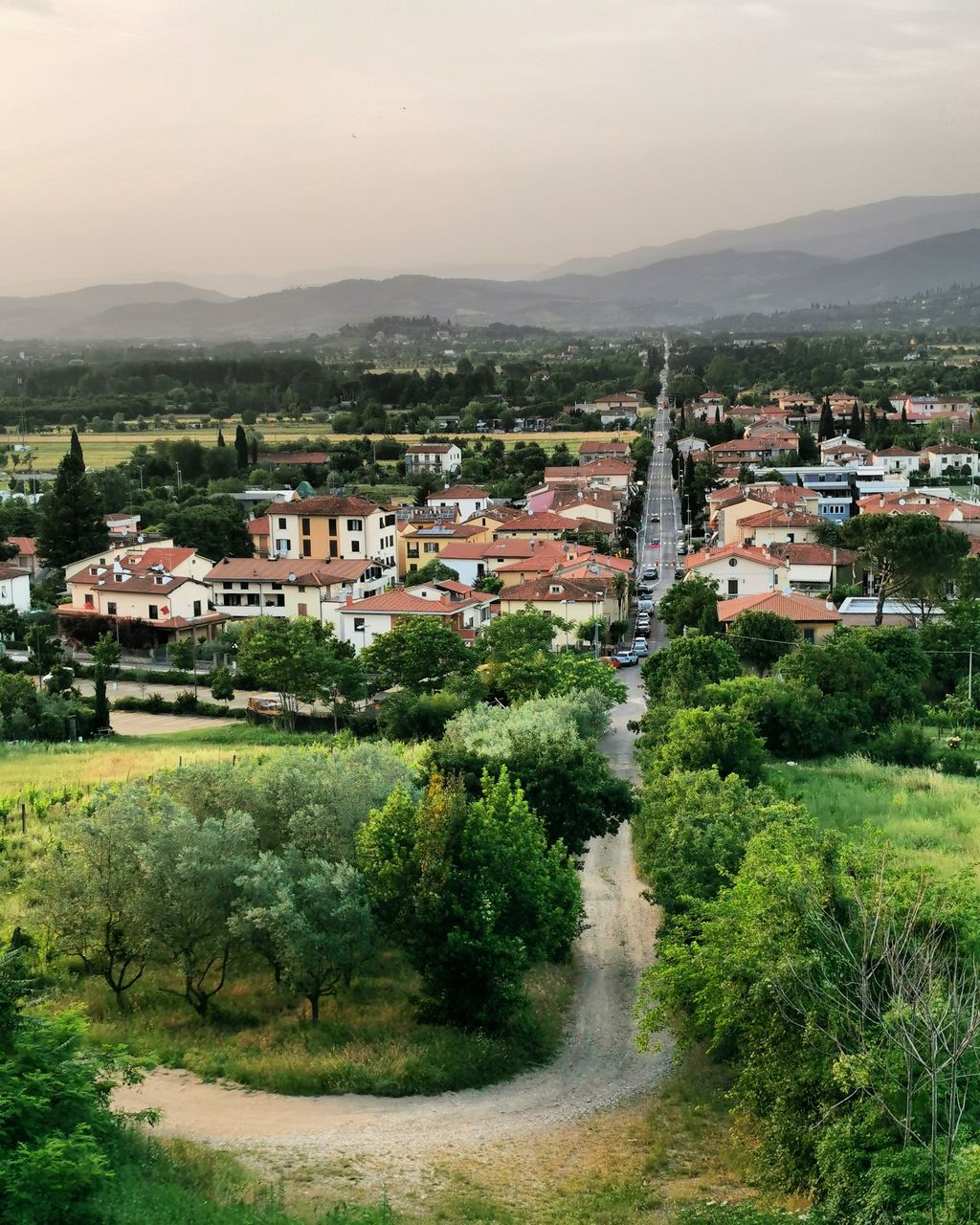 HIGH ANGLE VIEW OF TOWNSCAPE