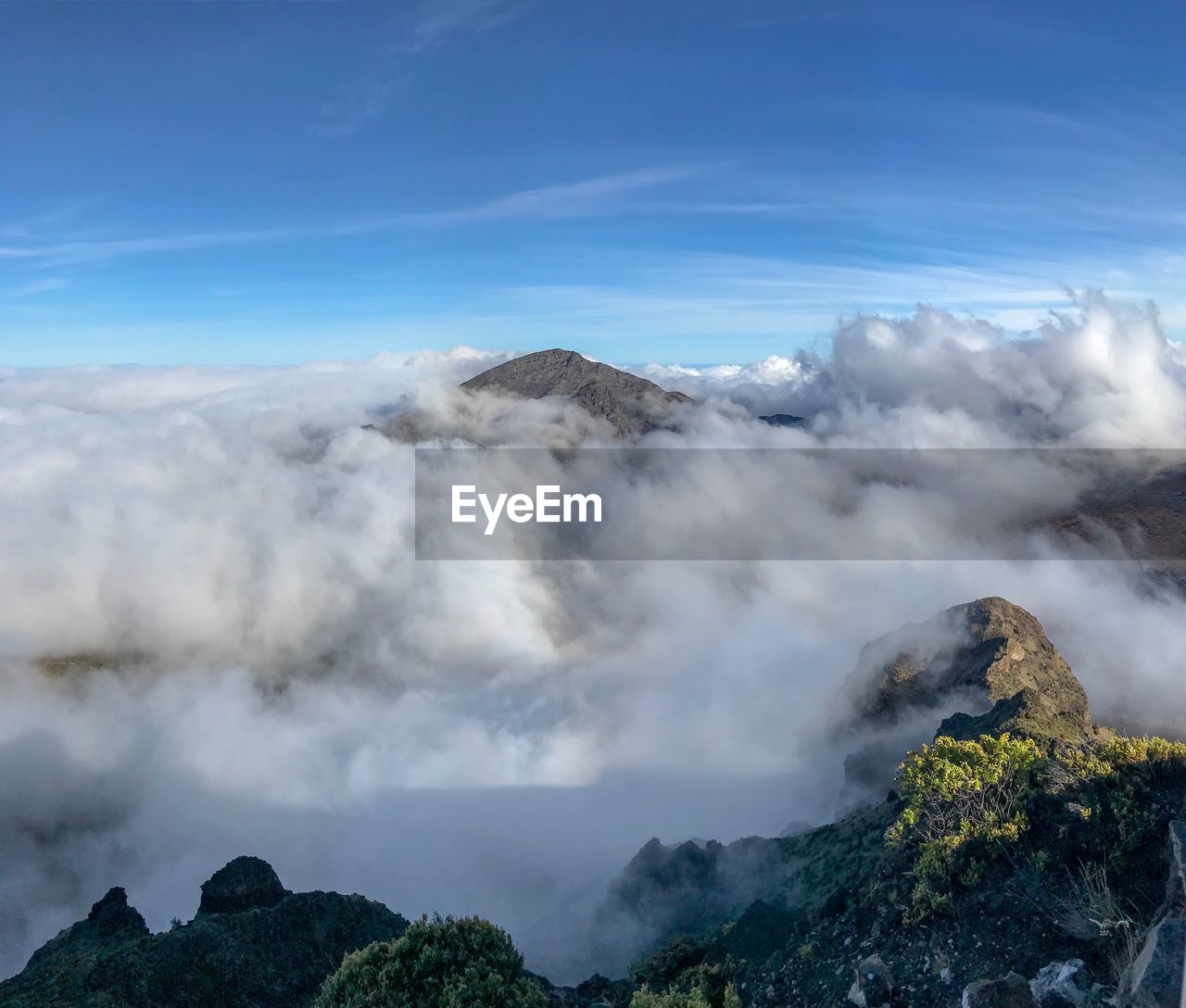 Scenic view of mountain against sky