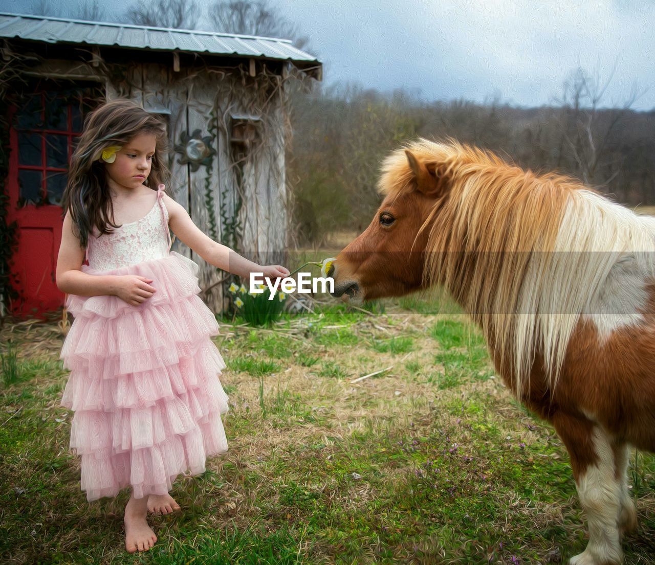 Full length of girl looking away