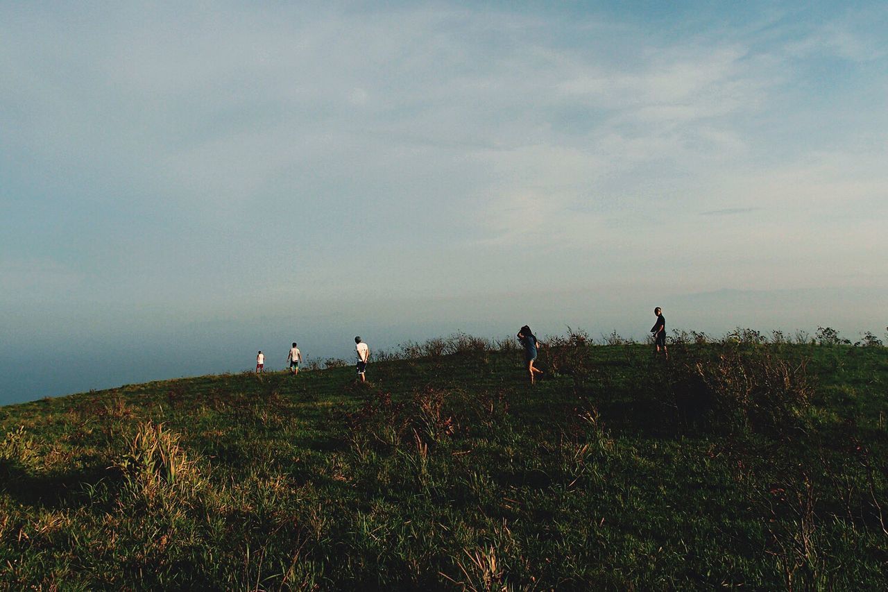 SCENIC VIEW OF GRASSY FIELD AGAINST SKY