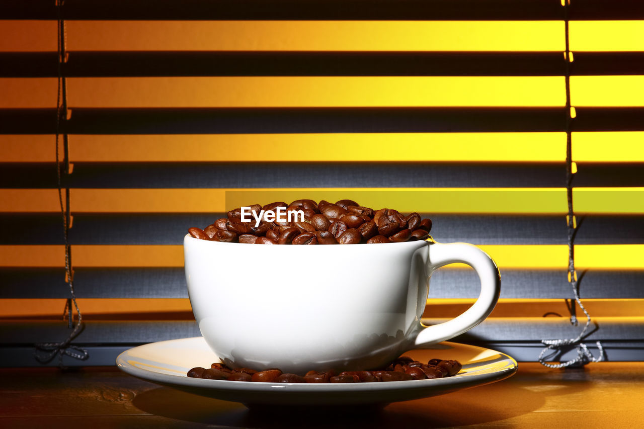 Close-up of coffee on table