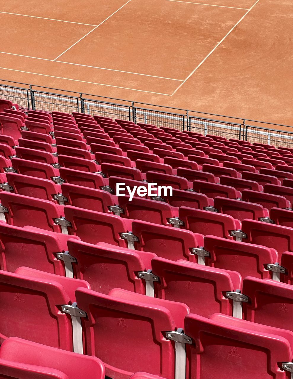 high angle view of empty chairs