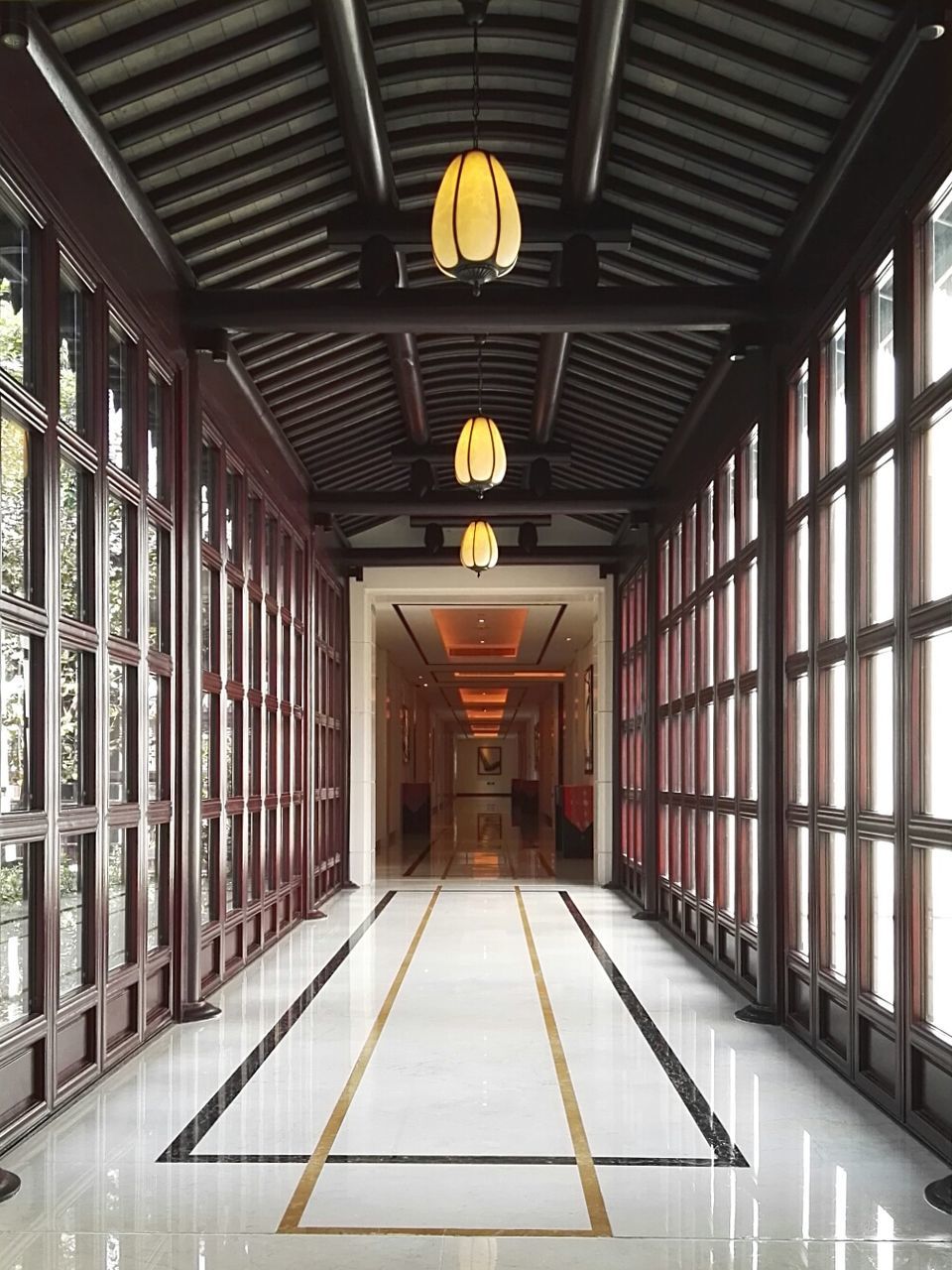 INTERIOR OF EMPTY CORRIDOR