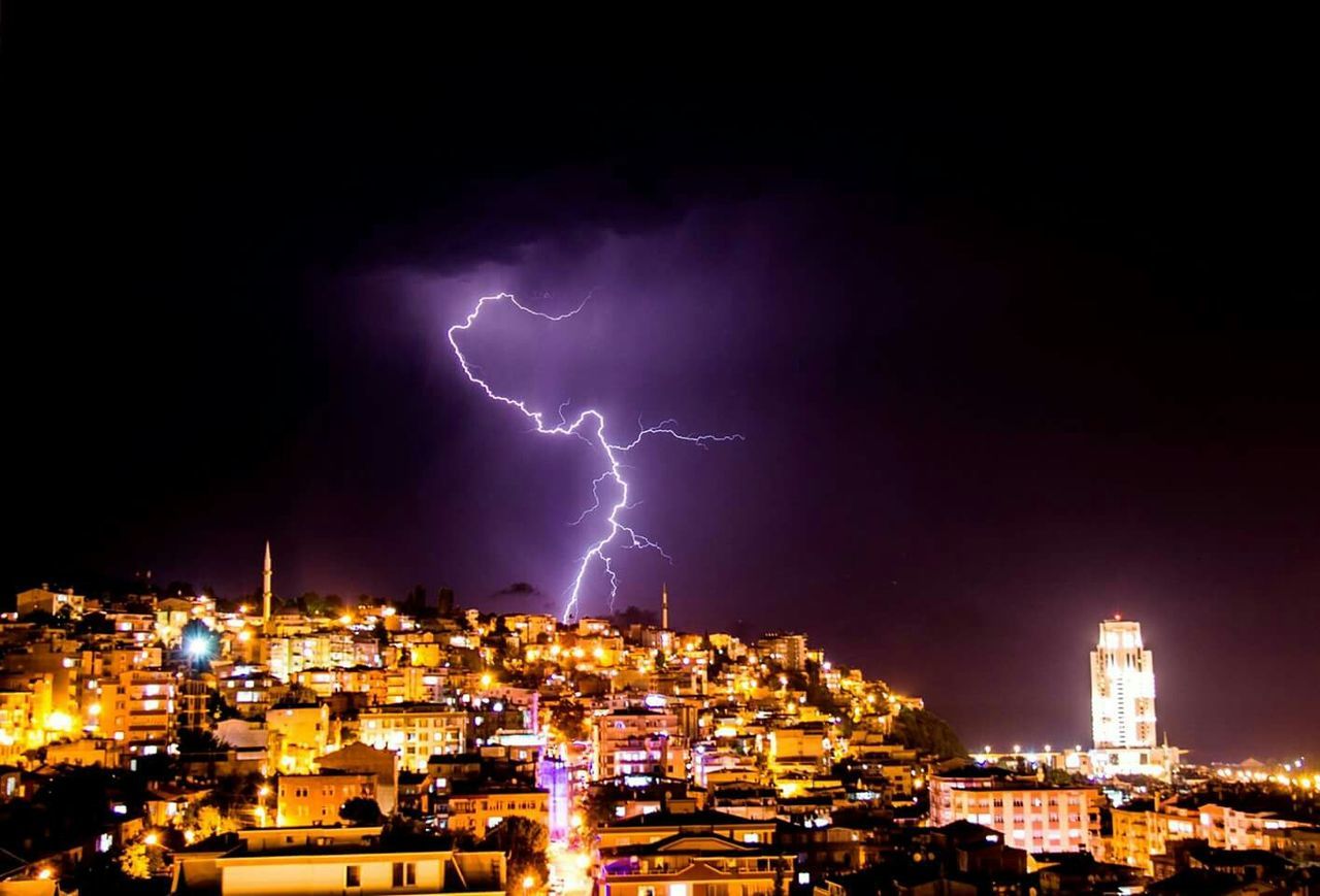 LIGHTNING OVER CITY