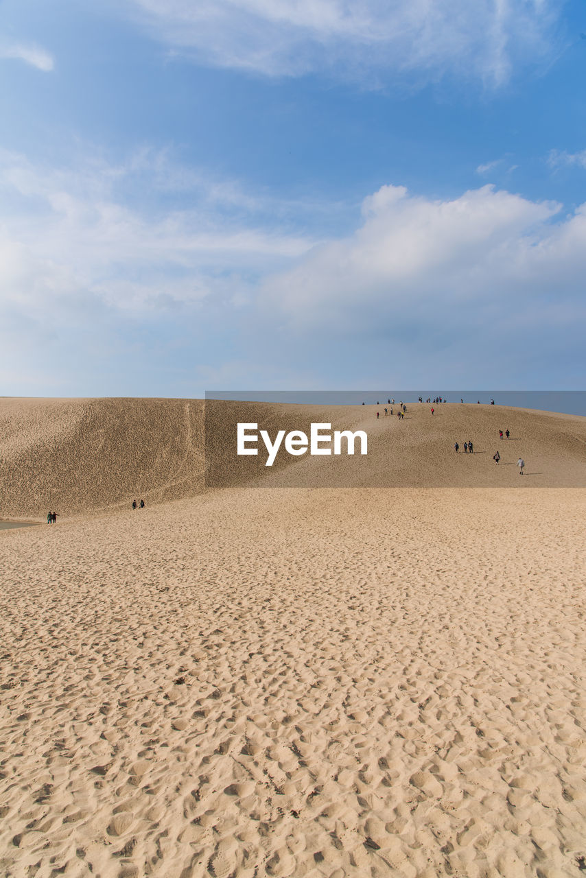 SAND DUNE IN DESERT AGAINST SKY