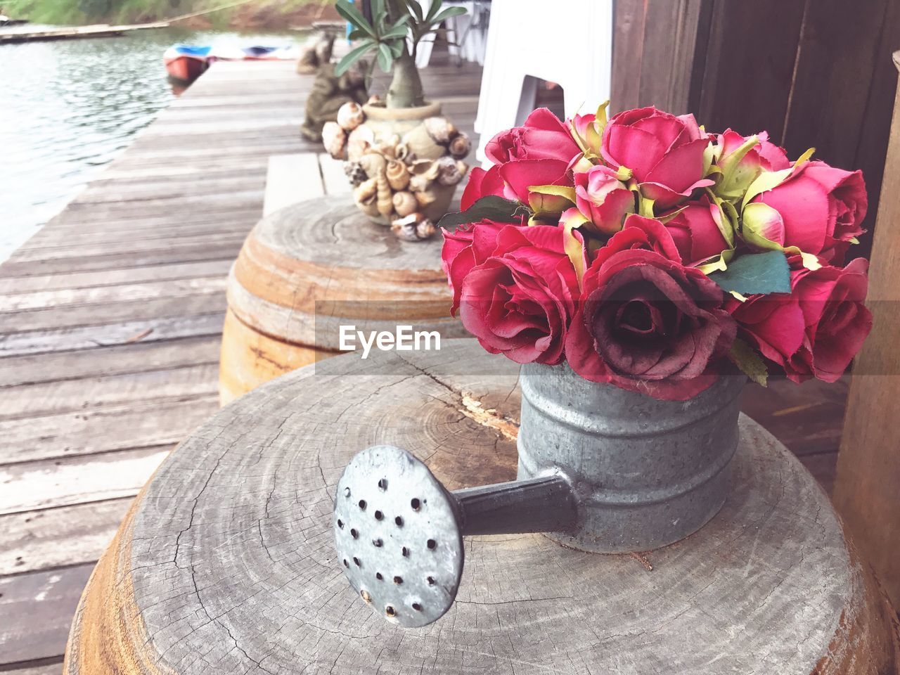 Close-up of flowers in vase on table