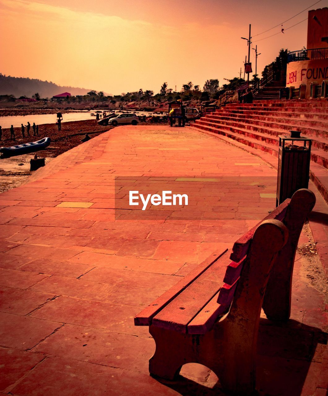 VIEW OF BUILT STRUCTURE AT SUNSET
