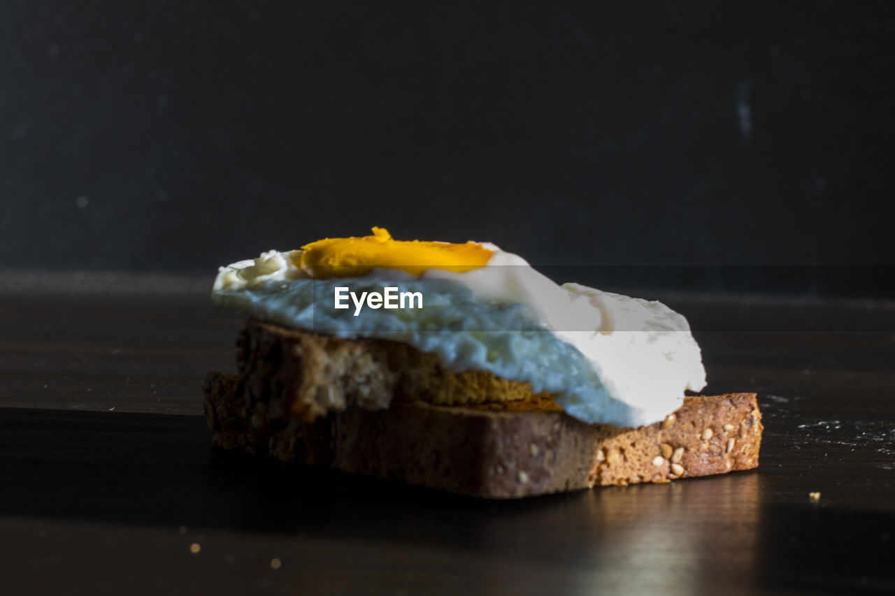 Close-up of breakfast on table