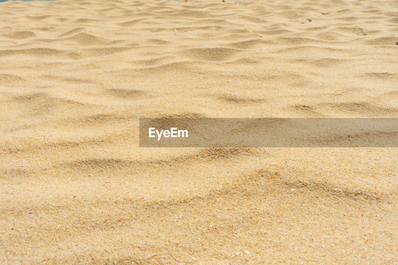 High angle view of sand on beach