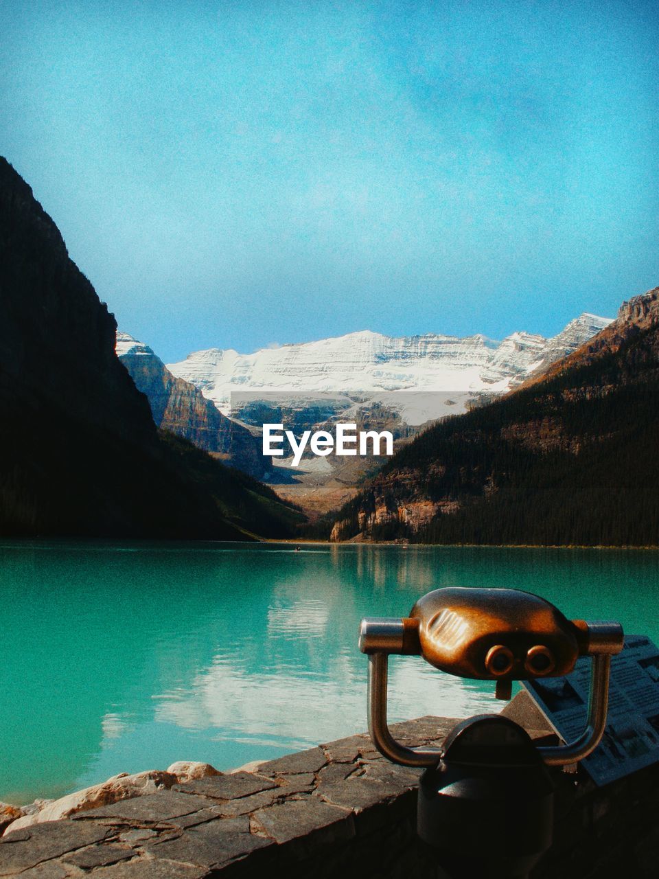 View of lake louise from observation point